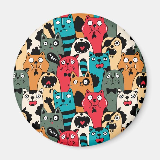 Die Menge an Katzen Magnet (Vorne)