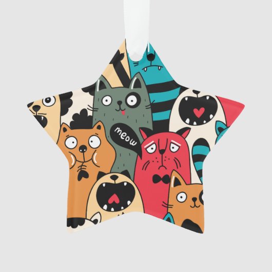 Die Menge an Katzen Ornament (Vorderseite)