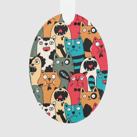 Die Menge an Katzen Ornament (Vorderseite)
