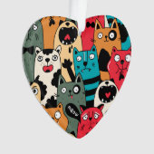 Die Menge an Katzen Ornament (Vorderseite)