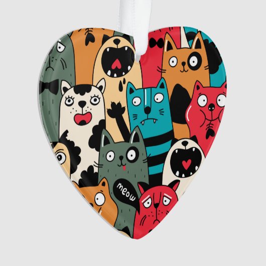 Die Menge an Katzen Ornament (Vorderseite)