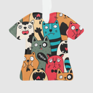 Die Menge an Katzen Ornament