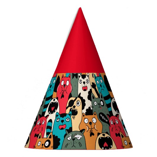Die Menge an Katzen Partyhütchen (Links)