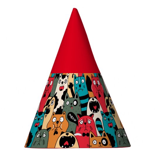 Die Menge an Katzen Partyhütchen (Rechts)