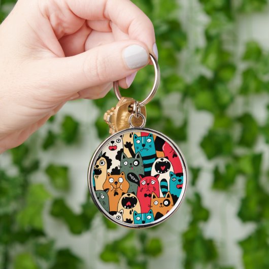 Die Menge an Katzen Schlüsselanhänger (Hand)