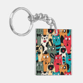 Die Menge an Katzen Schlüsselanhänger (Vorderseite links)