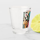 Die Menge an Katzen Schnapsglas (Links)