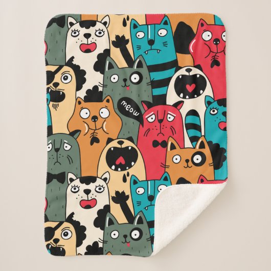 Die Menge an Katzen Sherpadecke (Vorderseite)