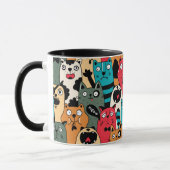 Die Menge an Katzen Tasse (Links)