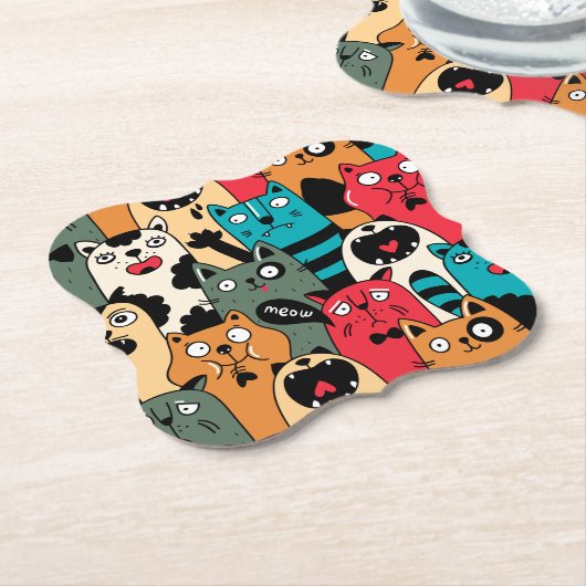 Die Menge an Katzen Untersetzer (angewinkelt)