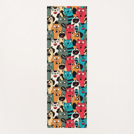 Die Menge an Katzen Yogamatte (Vorderseite)