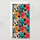 Die Menge der Katzen Dankeskarte (Vorne/Hinten)