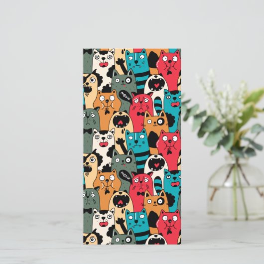 Die Menge der Katzen Dankeskarte (Stehend Vorderseite)