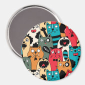 Die Menge der Katzen Magnet (Vorderseite/Rückseite)