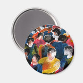 Die Menge - Kühlschrankmagnet. Magnet (Vorderseite/Rückseite)