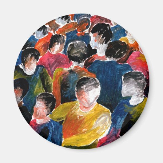 Die Menge - Kühlschrankmagnet. Magnet (Vorne)