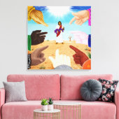 Die Menge lachte (Hände zeigen Jesus) Gemälde Leinwanddruck (Insitu (Wohnzimmer))