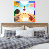 Die Menge lachte (Hände zeigen Jesus) Gemälde Leinwanddruck (Insitu (Schlafzimmer))