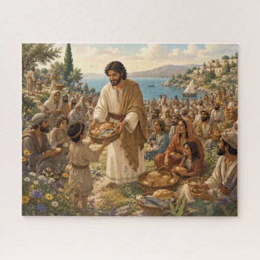 Die Menge speisen Puzzle (Horizontal)