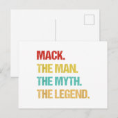 Die Menner mack den Mann, den Mythos, die Legende Postkarte (Vorne/Hinten)