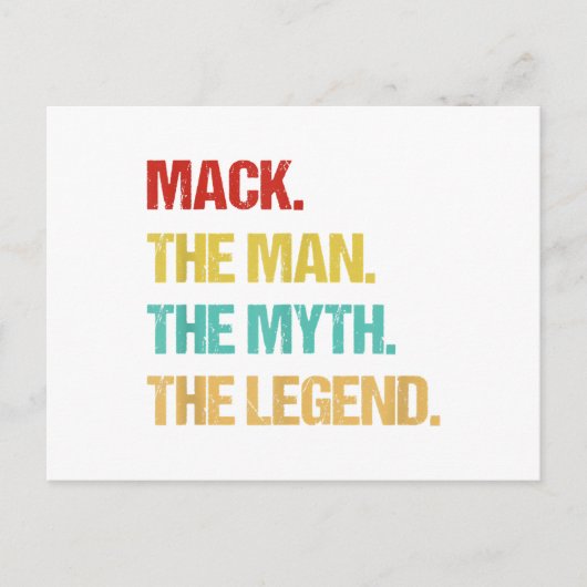Die Menner mack den Mann, den Mythos, die Legende Postkarte (Vorderseite)