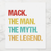 Die Menner mack den Mann, den Mythos, die Legende Weinetikett (Einzelnes Label)