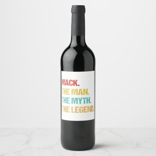 Die Menner mack den Mann, den Mythos, die Legende Weinetikett (Vorderseite)