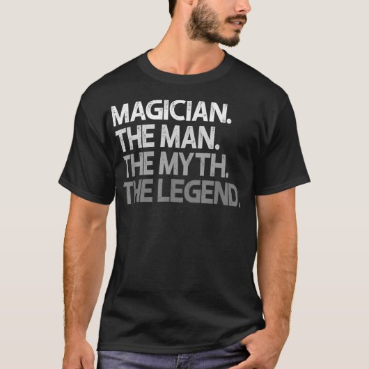 Die Mens Magician geben dem Mythos des Menschen ei T-Shirt (Vorderseite)