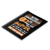 Die Mens unterschätzen das alte Typ Disk Golf Gol  Notizblock (Linke Seite)