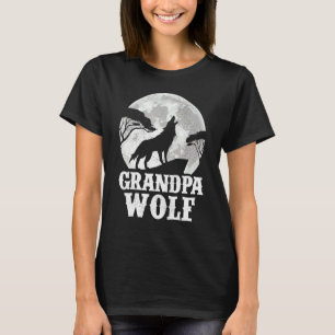 Die Mens-Wölfe heulen auf dem Mond Grandpa-Wolfspa T-Shirt