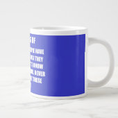 Die Menschen entscheiden sich für Lebensgedichte Jumbo-Tasse (Rechts)