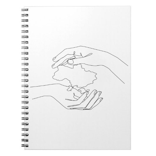 Die Menschen schützen die Ukraine. Ukrainisch Notizblock (Vorderseite)