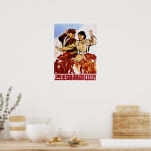 Die Menschen sind so hart wie Stahl. Nordkorea Poster (Küche)