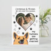 Die Menschen werden mit der Hand des deutschen Hir Save The Date (Stehend Vorderseite)