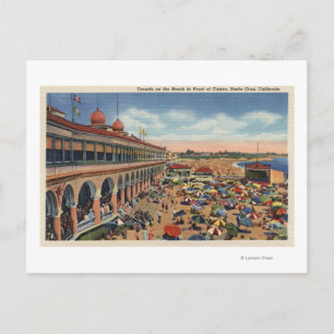 Die Menschenmengen am Strand vor dem Casino Postkarte