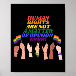 Die Menschenrechte sind keine Meinungsmarke Poster