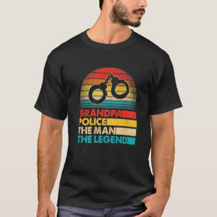 Die Menschenvatertag Großvater Polizei der Mann de T-Shirt