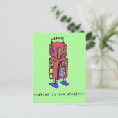 Die Menschheit ist jetzt obsolet Postkarte (Stehend Vorderseite)