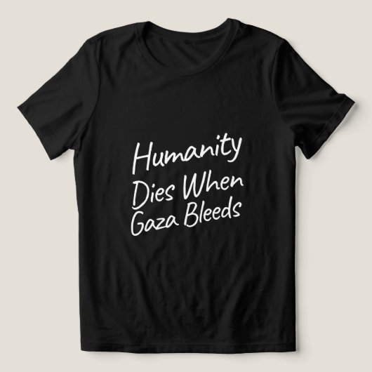 Die Menschheit stirbt, wenn Gaza den Völkermord an Tri-Blend Shirt (Design Vorderseite)