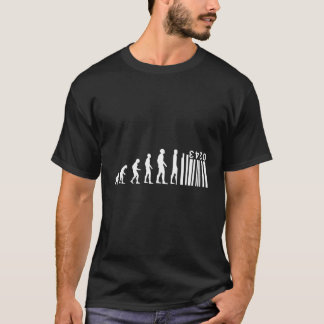 Die menschliche Evolution wird zu Barcode Industri T-Shirt