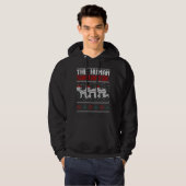 Die menschliche Santapede Funny Parody Ugly Weihna Hoodie (Vorne ganz)