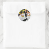 Die menschlichen Sundial-Aufkleber Runder Aufkleber (Tasche)