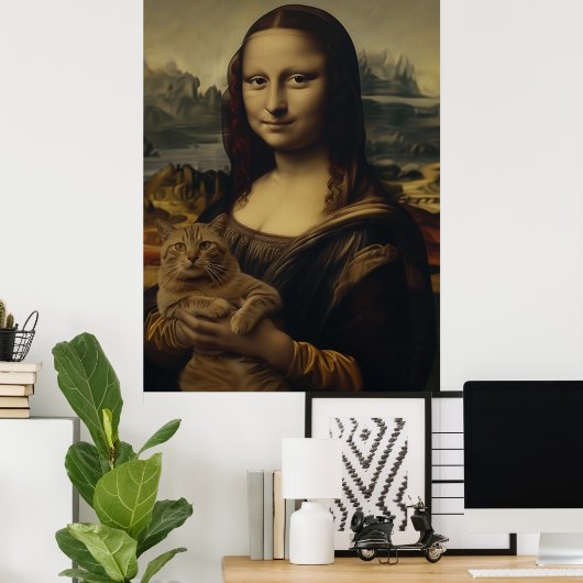 Die Meow Lisa Poster (Heimbüro)