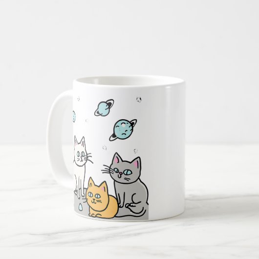 Die Meowstronauten Kaffeetasse (Vorderseite Links)