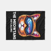 Die Meowtains nennen Cat Lover Mountain Skier Fleecedecke (Vorderseite (Horizontal))
