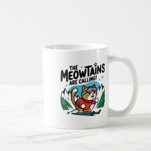 Die Meowtains rufen Katze Snowboard Ski Männer Wo Kaffeetasse