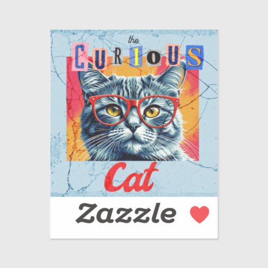 Die merkwürdige Katze Aufkleber (Blatt)