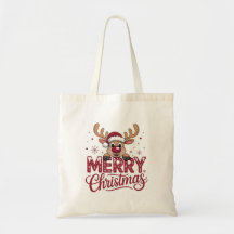 Die Merry & Bright Rentier-Tragetasche
