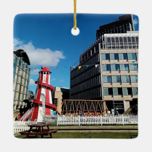 Die Messe, das Stadtzentrum Keramikornament (Rückseite)