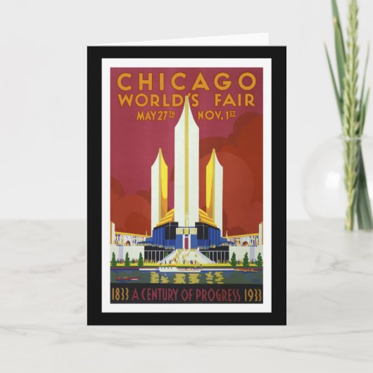 "Die Messe der Welt, Chicago, 1933" Vintag Karte (Vorderseite)